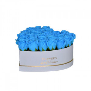 Aranjament floral inima cu trandafiri de sapun Special M Turquoise