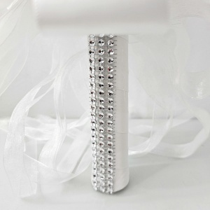 Buchet mireasa elegant Royal Pearl cu trandafiri, perle si cristale - Img 4