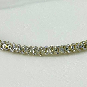 Colier Choker, cu pietre semipretioase, la baza gatului, Auriu 4