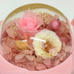 Cutie de bijuterii One Rose cu trandafiri criogenati, Roz