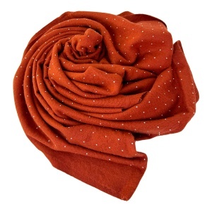 Esarfa Cashmere Sparkle, pentru femei, in cutie cadou, Caramiziu - Img 2