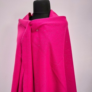 Fular lung de dama Serene Luxe, cu sclipici si casmir, Fucsia, 200x70 cm - Img 5