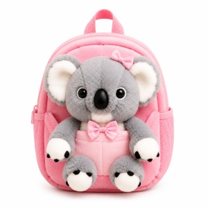 Ghiozdan copii pentru gradinita cu jucarie koala 3D din plus, 28x22x10 cm - Img 3