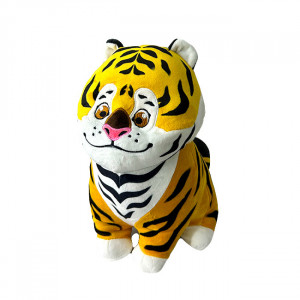 Jucarie de plus, Tigru, Inaltime 30 cm, Galben