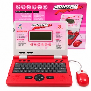 Laptop educational interactiv pentru copii, 30 de functii, ecran LCD, tastatura si mouse, rosu-roz - Img 2