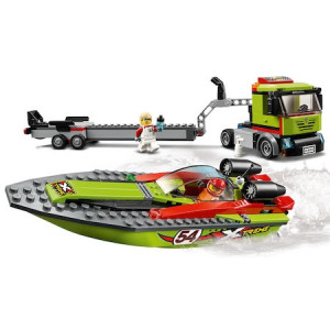 LEGO City Great Vehicles - Transportor de barca de curse 60254