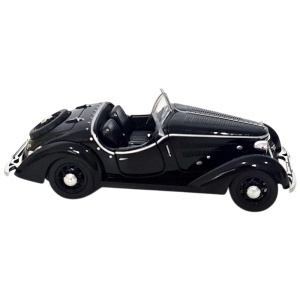 Macheta auto masina vintage Wanderer W23 Cabriolet 1937, model colectie scara 1:32, negru - Img 2