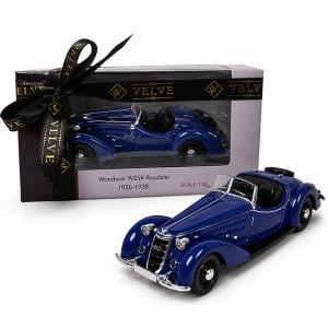 Macheta auto masina vintage Wanderer W25K Roadster 1936-1938, model colectie 1:32, albastru