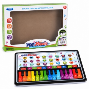 Orga electronica pentru copii cu clape colorate, sunete si activitati muzicale - Img 3