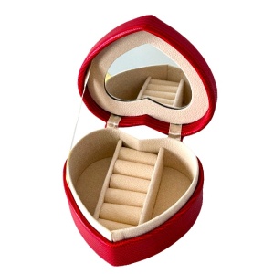 caseta catifelata pentru accesorii, rosu