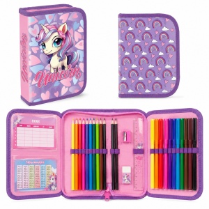 Penar echipat Unicorn Pastel, 1 fermoar, 2 extensii, 30 piese - Img 2