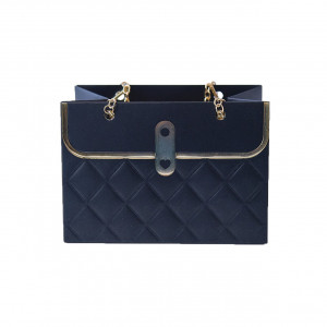 Punga pentru cadouri, neagra, 15 x 10 x 10.5 cm