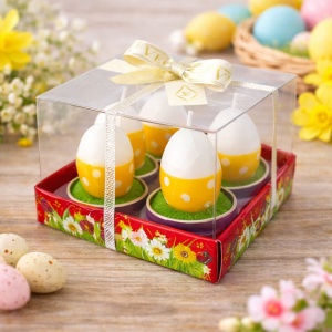 Set 4 lumanari decorative de Paste Egg Candle in forma de ou