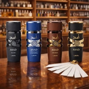 Set 4 mini parfumuri Lattafa Asad Collection, Barbati, 4×25 ml - Img 3