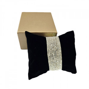 Set bratari elastice With Sparks, cu cristale artizanale, Argintiu