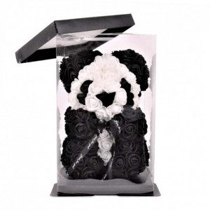 Set cadou fete, Ursulet floral din spuma 25 cm si Parfum Fashion, Chic'n Glam 100ml