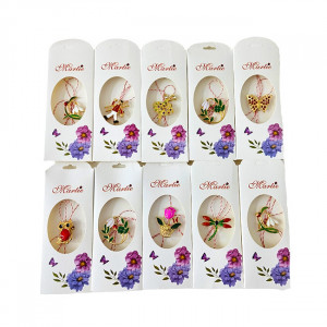Set cu zece martisoare in tematica diferita, SpRing PIN Collection, cu imprimeu floral 3