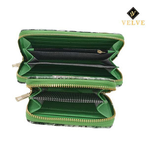 Set de 2 portofele cu imprimeu snake, verde