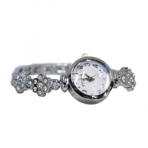 Set elegant Francesca di Geneva, cu ceas metalic si doua bratari asortate din inox, Argintiu - Img 2