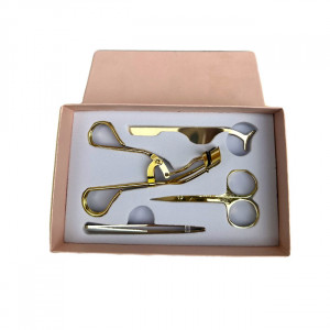 Set patru accesorii pentru stilizarea genelor si sprancenelor, Gold - Img 1