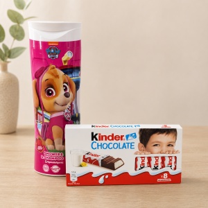 Set pentru fete Joy Pack, catelus de plus, gel de dus 2in1 Paw Patrol si ciocolata Kinder - Img 6