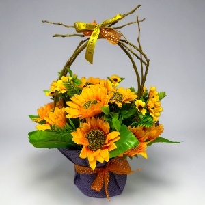 Set Sunflower Delight, cos floral, jurnal elegant, prosecco Mionetto si Toffifee - Img 3