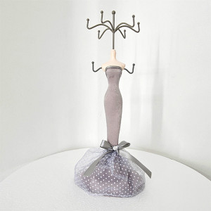 Suport bijuterii sub forma de silueta, Gri, 28cm 3