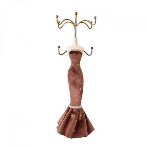 Suport bijuterii sub forma de silueta, Roz pudrat, 28cm