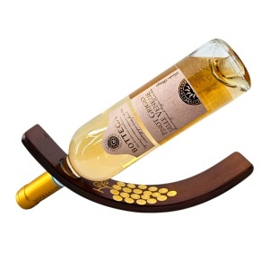 Suport decorativ elegant din lemn pentru sticla bautura cu vin Bottega Pinot Grigio 750 ml
