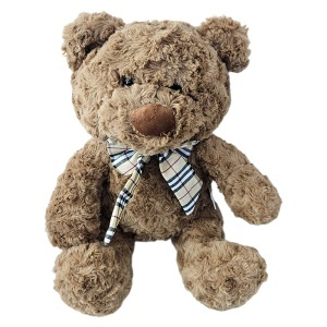 Ursulet de plus cu fundita, maro, 35 cm - Img 3