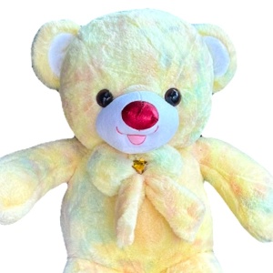 Ursulet de plus Noble, cu papion, Inaltime 74 cm, Galben