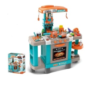Bucatarie de jucarie copii cu lumini si sunete, set complet Kids Kitchen cu accesorii, 87 cm - Img 2
