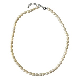 Colier Pearl Grace, din perle naturale de cultura, finisaj sidefat, in cutie eleganta, Alb unt - Img 3