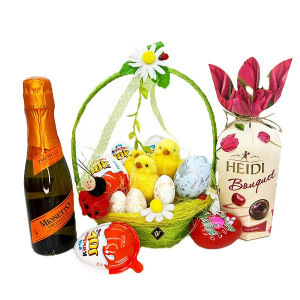 Pachet HappyEaster, cosulet, Prosecco si Heidi