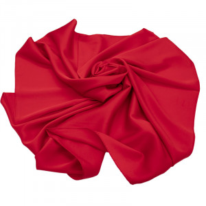 Esarfa de dama, din matase satinata, cu manusi asortate, ambalate in cutie cadou, Rosu, 70x70 cm - Img 3
