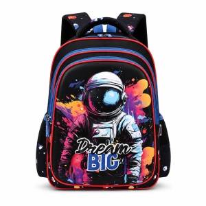 Ghiozdan scolar 3D ergonomic pentru baieti Astronaut, 42x30x22 cm, Multicolor