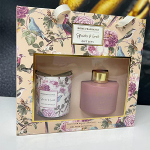 GiftSet Spices and Love, Difuzor de arome cu lumânare parfumata