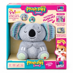 Jucarie interactiva de plus Koala Somnoros, cu respiratie ritmica simulata, muzica si lumina de veghe, 25 cm - Img 2