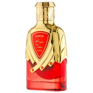 Pachet Crystal Beauty, cu aranjament floral, parfum arabesc Extrait de parfum Samah Ruby, Riiffs, Unisex 100 ml, praline Raffaello 80g, Rosu - Img 3