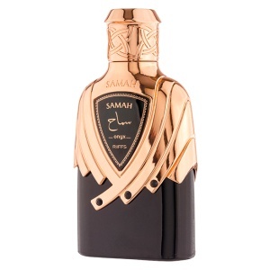 Pachet Crystal Beauty, cu aranjament floral, parfum arabesc Extrait de parfum Samah Onyx, Riiffs, Unisex 100 ml, praline Raffaello 80g, Auriu - Img 3