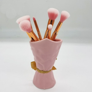 Vaza Bow, din material ceramic, roz