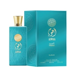 Parfum arabesc, Apa de Parfum Nusuk Ajwaa Turquoise, Unisex, 100ml