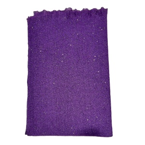 Sal lung tip esarfa Serene Luxe, cu sclipici si casmir, Mov, 200x70 cm - Img 2