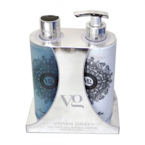 Set cadou Vivian Gray Aroma Selection Amber & Cedar, Unisex, Gel de dus, 500 ml + Lotiune de corp, 500 ml - Img 2