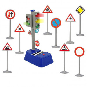 Set City Traffic, semne circulatie si semafor electric3