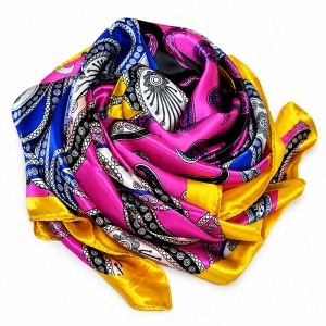 Set dama Color Edition, cu portofel maro din piele ecologica si esarfa satinata, in cutie eleganta - Img 3
