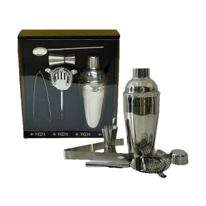 Set Mojito, cu 5 accesori pentru bauturi, Silver