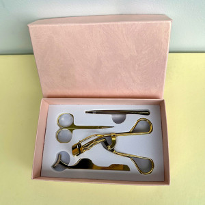Set patru accesorii pentru stilizarea genelor si sprancenelor, Gold - Img 5