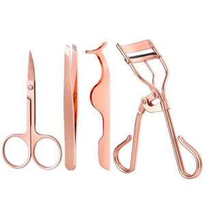 Set patru accesorii pentru stilizarea genelor si sprancenelor, Rose-Gold - Img 6
