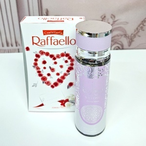 Set premium cu trandafiri de sapun lila, spray pentru corp V.V. Love si Raffaello - Img 3